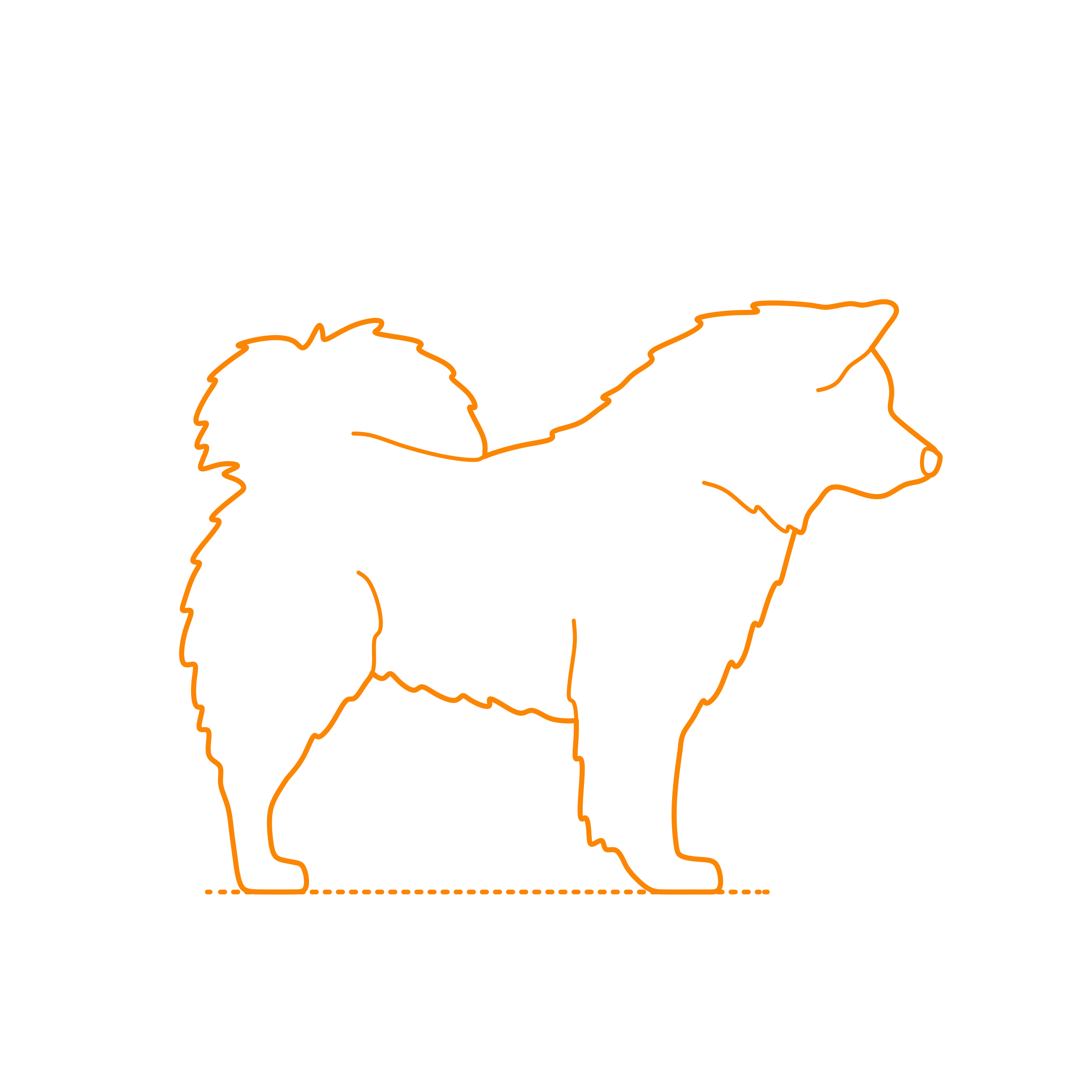 Animals Dogs Yakutian Laika Outline Svg Vector Free Vectors